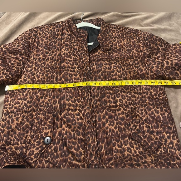 Animal Print Satin Bomber Jacket SzM - Picture 8 of 10